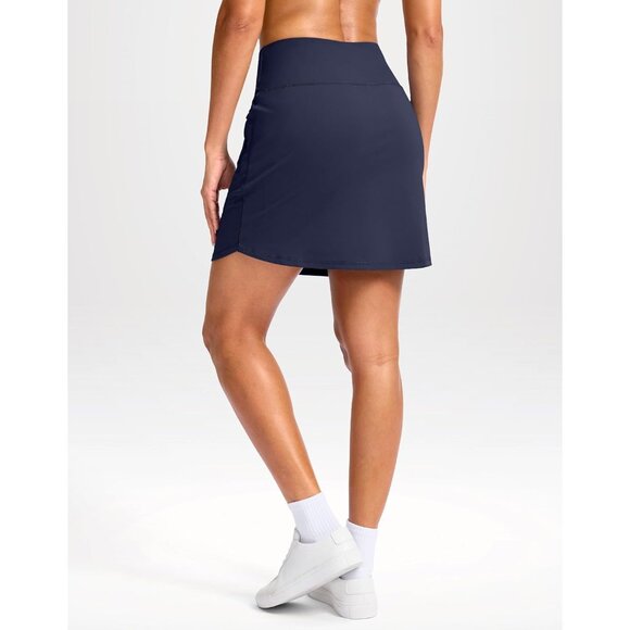 Women’s Golf Skirt Elastic Waist 18" Knee Length Pockets for Tennis Pickleball - Picture 3 of 6